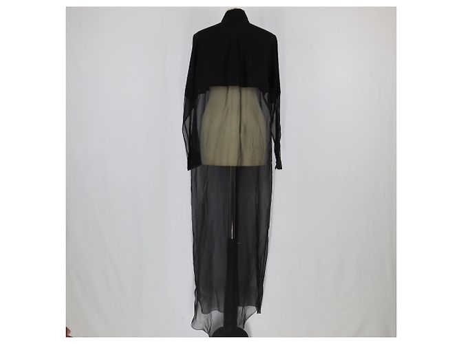 Hermès Abito maxi a maniche lunghe con dettagli in tasca nera Nero - vista 3