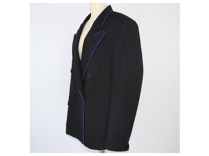 Fendi Black Double Breasted Gabardine Blazer - view 2