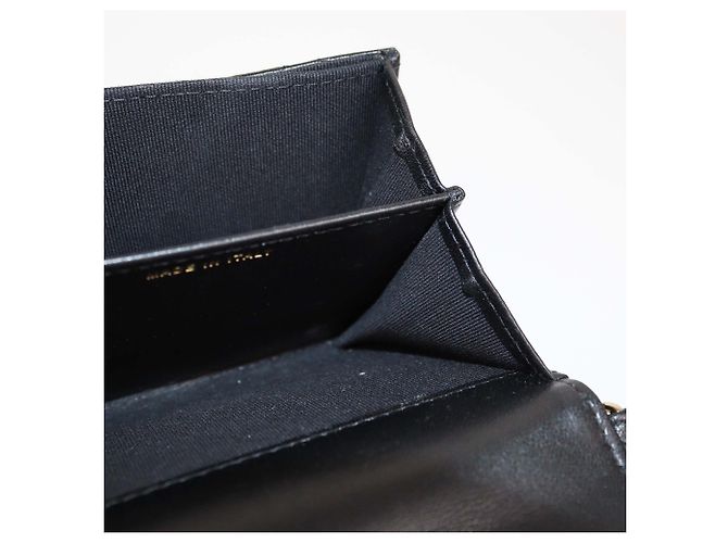 Portafoglio con tracolla in perle trapuntato nero Chanel - vista 3