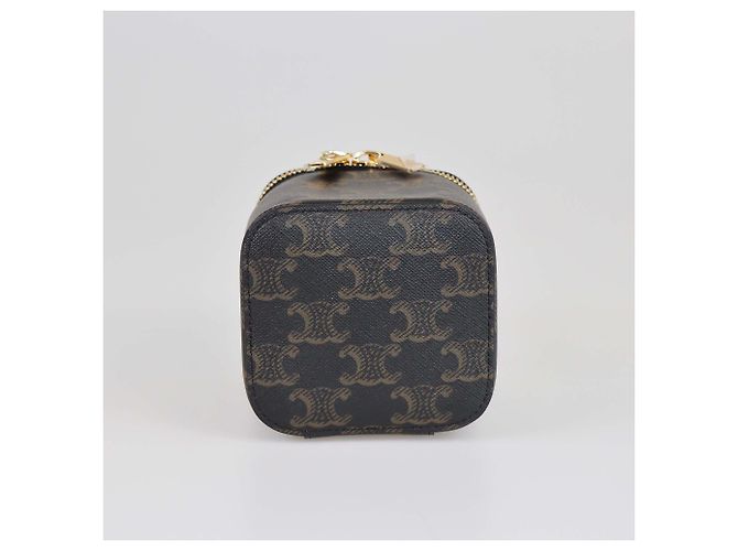 Céline Celine Mini Vanity Case Triomphe Tan/Nero Beige - vista 4