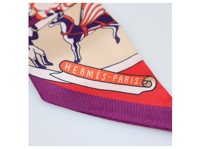 Hermès Hermes Twilly mit Multicolor Exposition Universelle Druck Mehrfarben - Ansicht 2
