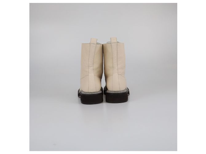 Stivaletti Monili beige chiaro con lacci Brunello Cucinelli - vista 5