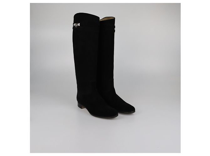 Botas Altas Collier De Chien Negras de Hermès Negro - vista 2