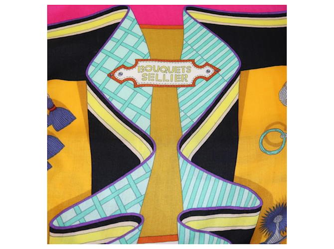 Sciarpa Sellier Bouquets Multicolori Hermès Multicolore - vista 5