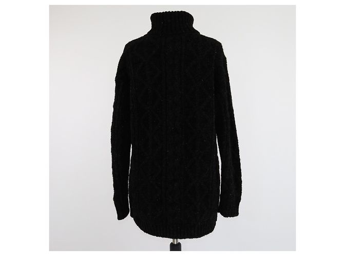 Cárdigan largo de punto negro con brillo Dolce & Gabbana - vista 3