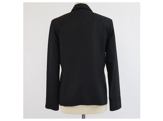 Abrigo largo negro de doble botonadura Hermès - vista 3