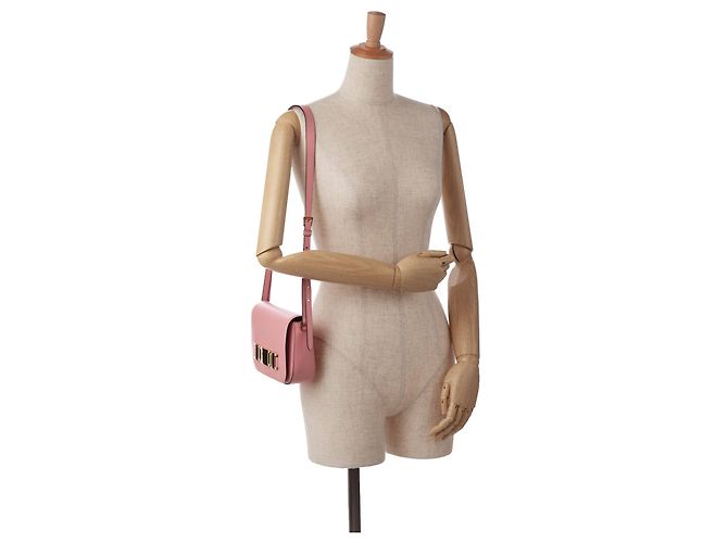Borsa a tracolla Prada City in vitello rosa - vista 11