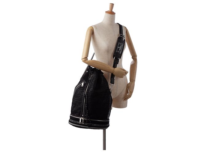 Fendi Grande Holdall Mon Tresor Zucca Nero - vista 10