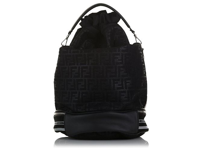 Fendi Grande Holdall Mon Tresor Zucca Nero - vista 3
