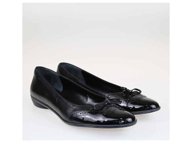 Ballerine Nere con Fiocco Salvatore Ferragamo Nero - vista 2