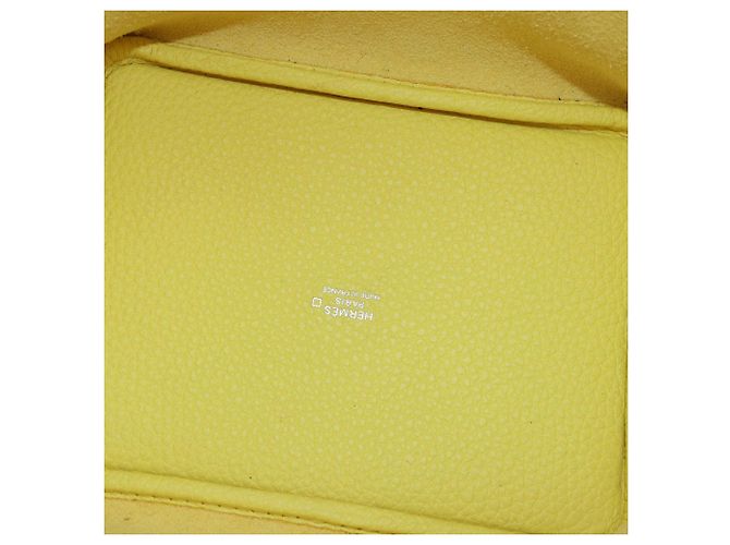 Borsa Picotin Lock 18 in alligatore Mimosa/Lime e pelle Clémence di Hermès D'oro - vista 5