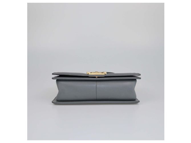 Borsa Boy Flap Media Grigia Trapuntata Chanel Grigio - vista 4