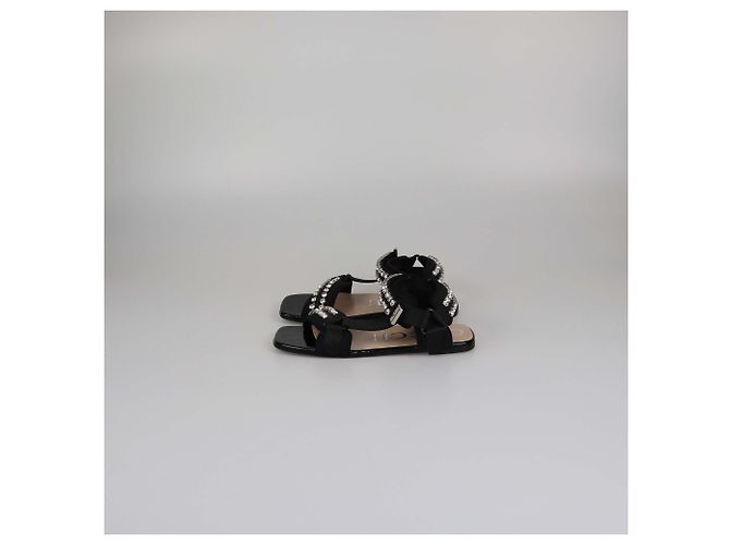 Sandali piatti Shea neri impreziositi da cristalli Gucci Nero - vista 4