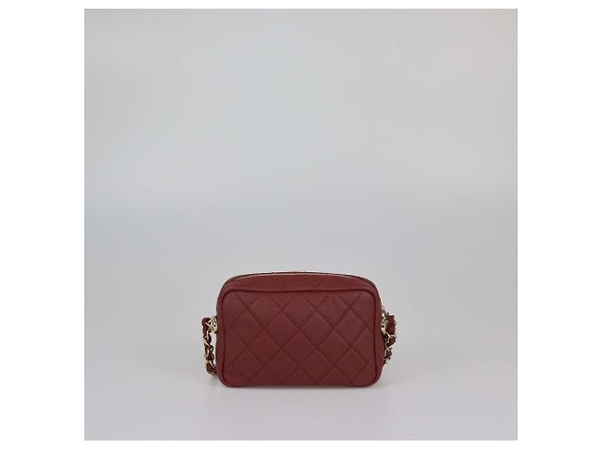 Camera Borsa a tracolla mini Coco in caviar trapuntato con frange di Chanel - vista 3