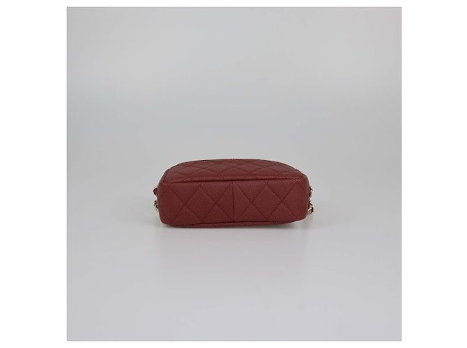 Camera Borsa a tracolla mini Coco in caviar trapuntato con frange di Chanel - vista 4