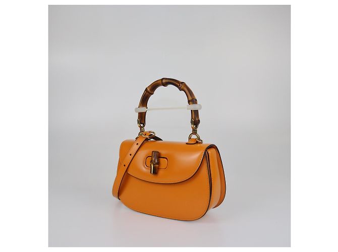 Sac à main Gucci Tan Small Bamboo 1947 - vue 3