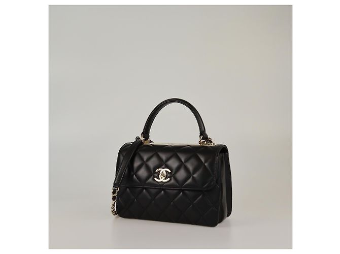 Borsa Chanel nera trapuntata piccola Trendy CC con manico superiore Nero - vista 2