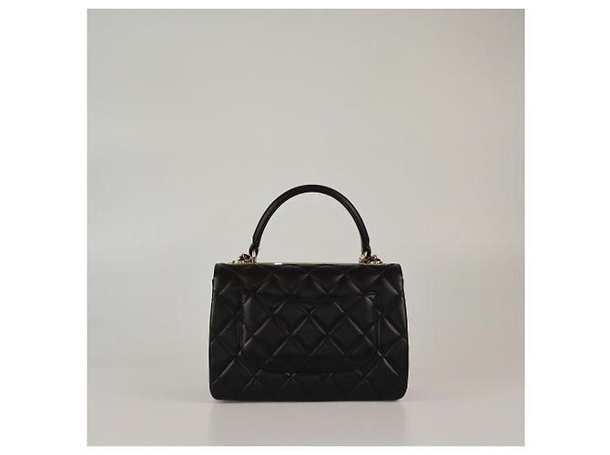 Borsa Chanel nera trapuntata piccola Trendy CC con manico superiore Nero - vista 3