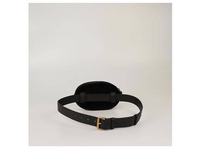 Belt bag GG Marmont in velluto nero matelassé Gucci - vista 3