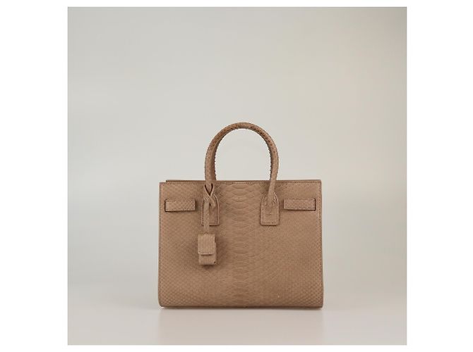 Borsa Tote Classica Baby Beige Sac De Jour Saint Laurent - vista 2