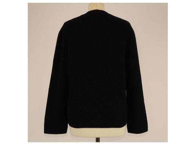 Schwarzer Pullover mit bestickten Patches von Louis Vuitton - Ansicht 3