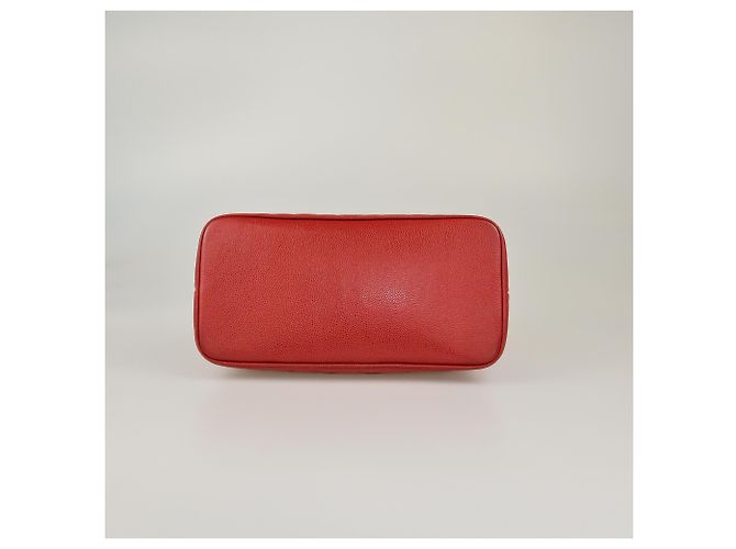 Borsa Madallion in caviar trapuntato rosso Chanel - vista 4