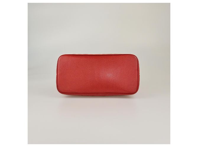 Borsa Madallion in caviar trapuntato rosso Chanel - vista 5