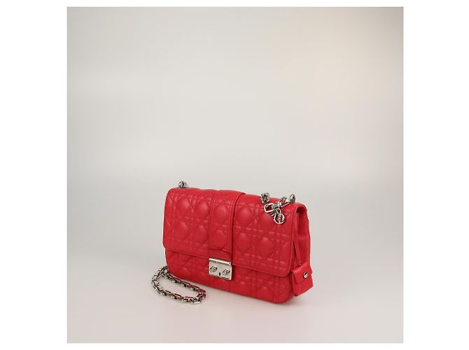 Borsa a tracolla Miss Dior Cannage Media Rossa Christian Dior Rosso - vista 2