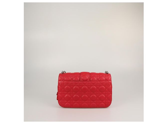 Borsa a tracolla Miss Dior Cannage Media Rossa Christian Dior Rosso - vista 3