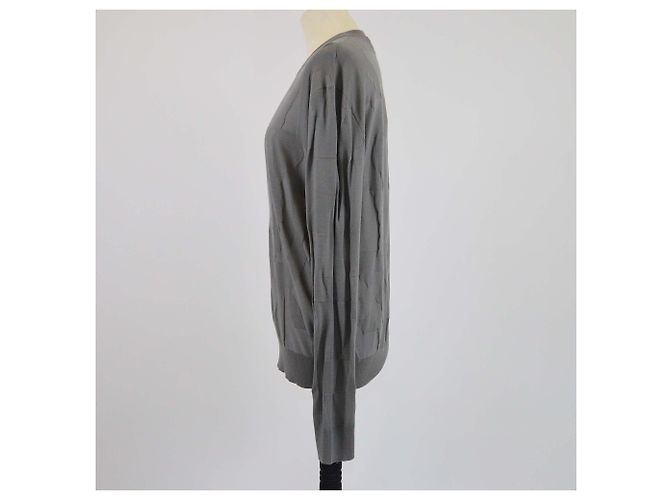 Hermès Hermes Ash Grey Patterned Knitted Sweater - view 2