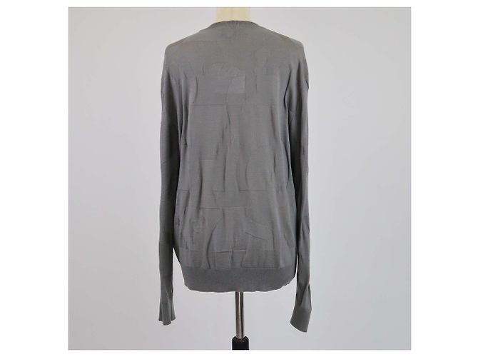 Hermès Hermes Ash Grey Patterned Knitted Sweater - view 3