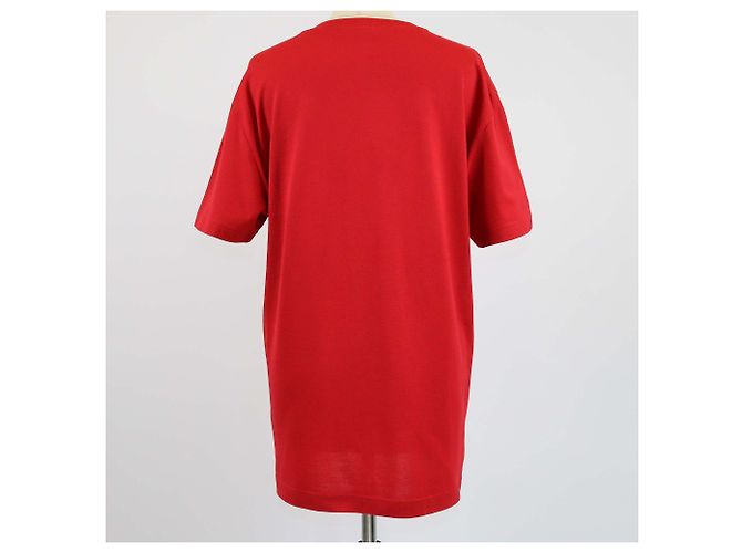 Kurzarm-T-Shirt mit rotem, geprägtem Logo von Dolce & Gabbana - Ansicht 3