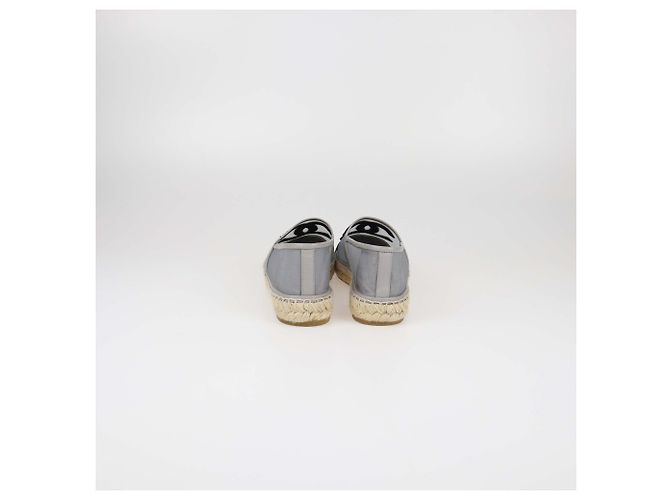 Chanel Graue/schwarze Mesh CC Ballerinas mit Zehenkappe - Ansicht 5