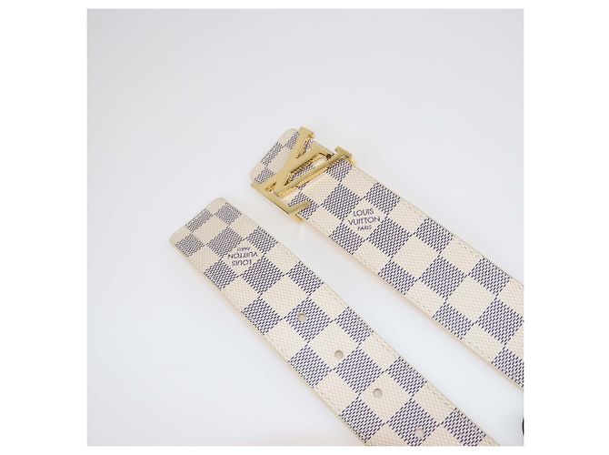 LV Initiales Gürtel aus Damier Azur Canvas von Louis Vuitton 80 - Ansicht 5