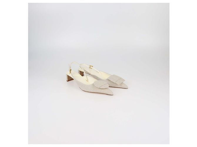 Jacquemus Beige Chiaro I Low Duelo Slingback Pumps - vista 2