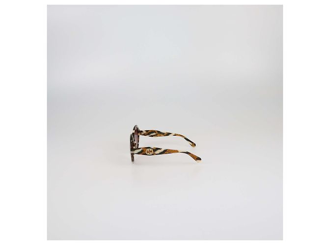 Gucci Multicolor/Burgundy Gradient Round Sunglasses - view 4