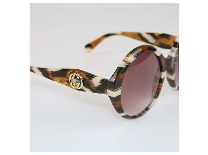 Gucci Multicolor/Burgundy Gradient Round Sunglasses - view 5