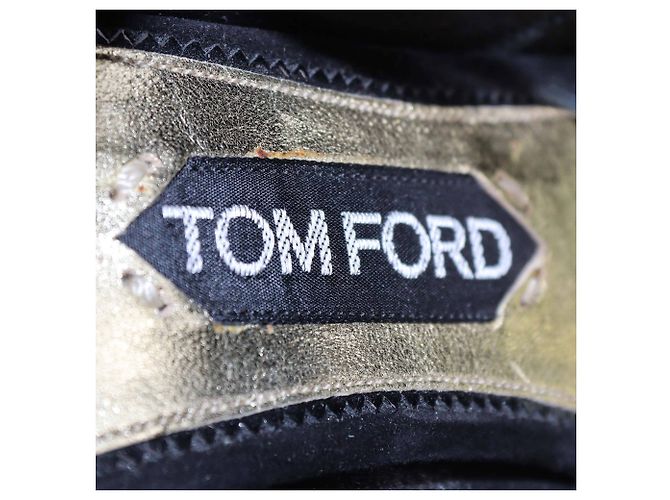 Schwarze Cut-Out Peep-Toe-Ankle-Sandalen von Tom Ford - Ansicht 6