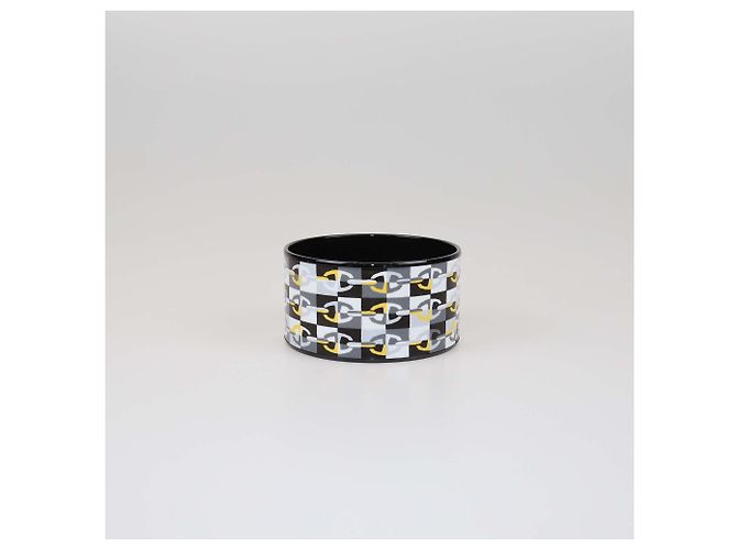 Hermès Bracciale Extra Larghezza Collier De Print PVD Nero/Multicolore Hermes - vista 2