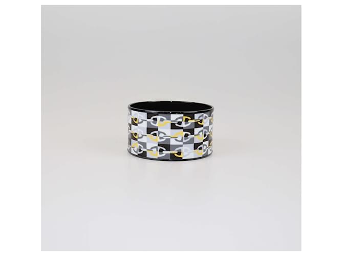 Hermès Bracciale Extra Larghezza Collier De Print PVD Nero/Multicolore Hermes - vista 3