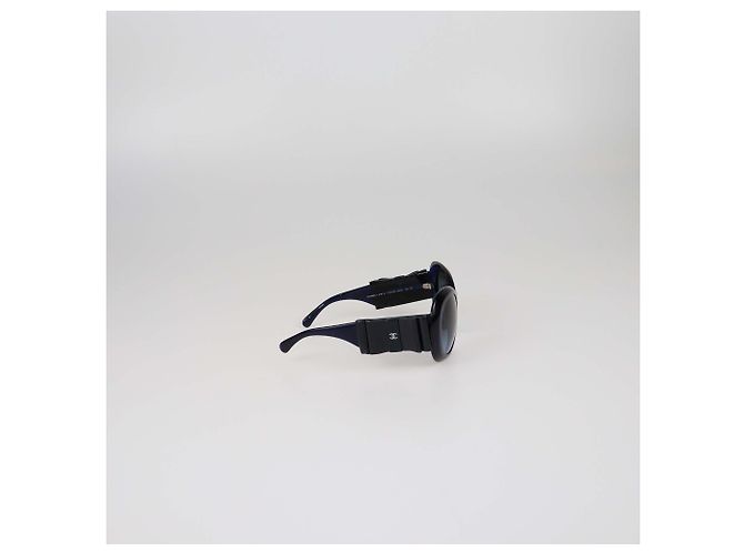 Chanel Blue Gradient Bow Oversized Round Sunglasses - view 3