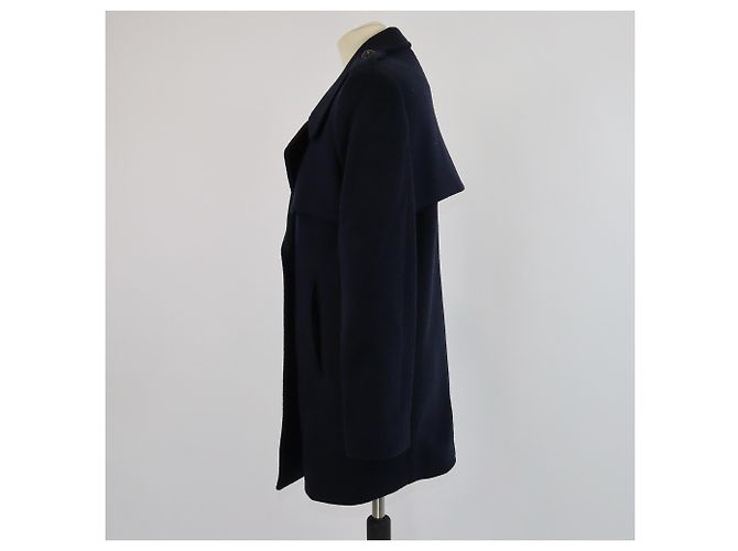 Chloé Abrigo peacoat largo de crepé azul marino de Chloe - vista 2