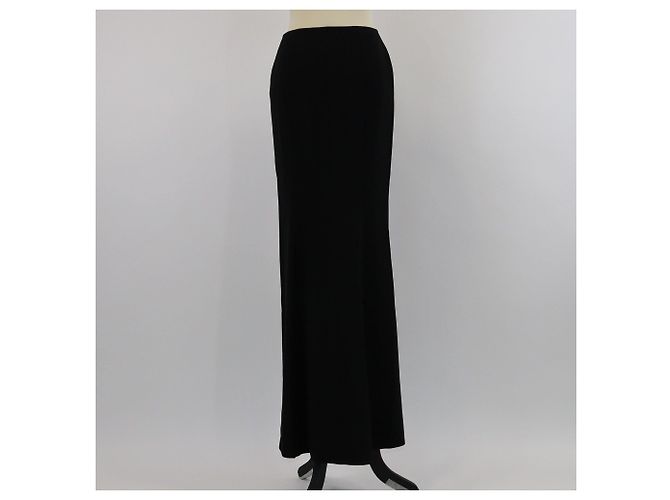 Thierry Mugler Mugler Black Zip Front Maxi Skirt - view 3