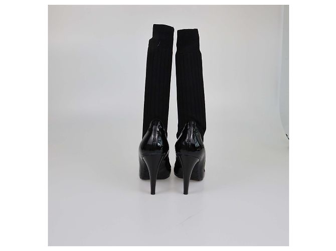 Pumps Neri a Calza Chanel Nero - vista 5