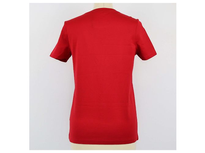 Camiseta con estampado de logo rojo Balmain y detalles de botones - vista 3