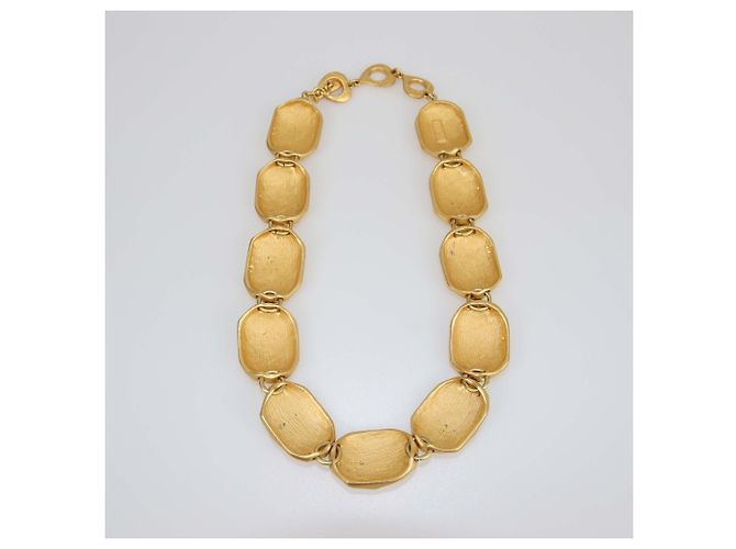 Collana a maglie a forma di nido d'ape in tono oro Yves Saint Laurent D'oro - vista 4