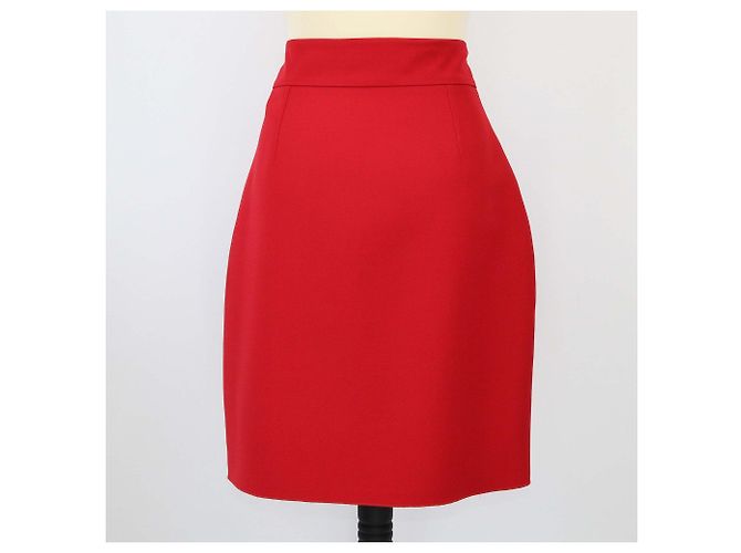 Falda roja GG Marmont A Line hasta la rodilla de Gucci - vista 3