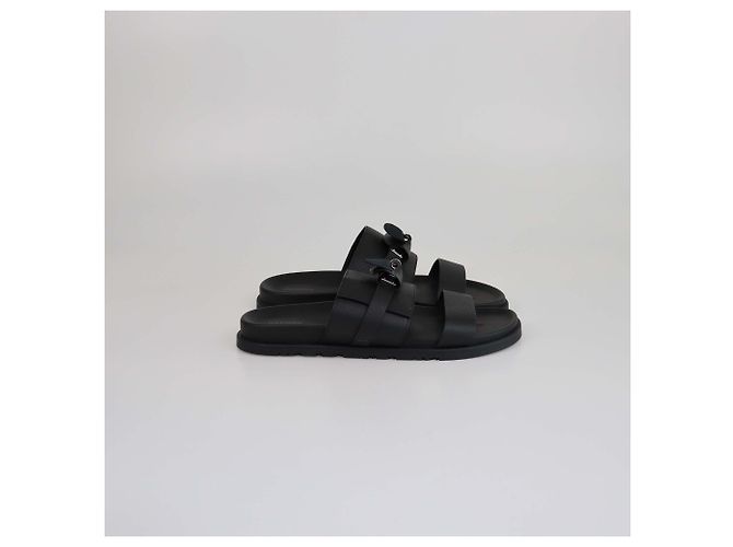 Sandali Jackson in Epsom Nero di Hermès - vista 3