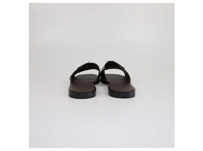 Hermès Sandali Gabriel in alligatore marrone scuro/nero Hermes - vista 5
