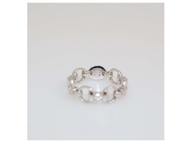 Gucci 18k Weißgold Diamant Horsebit Ring - Ansicht 3